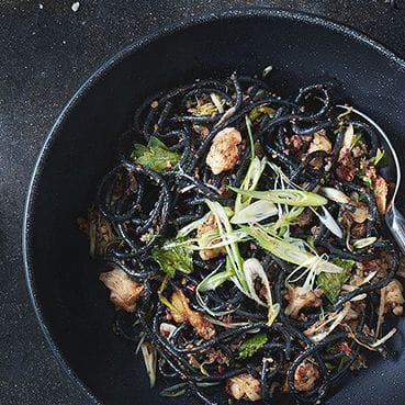 Black Pasta with Meat 1 Black Pasta with Meat